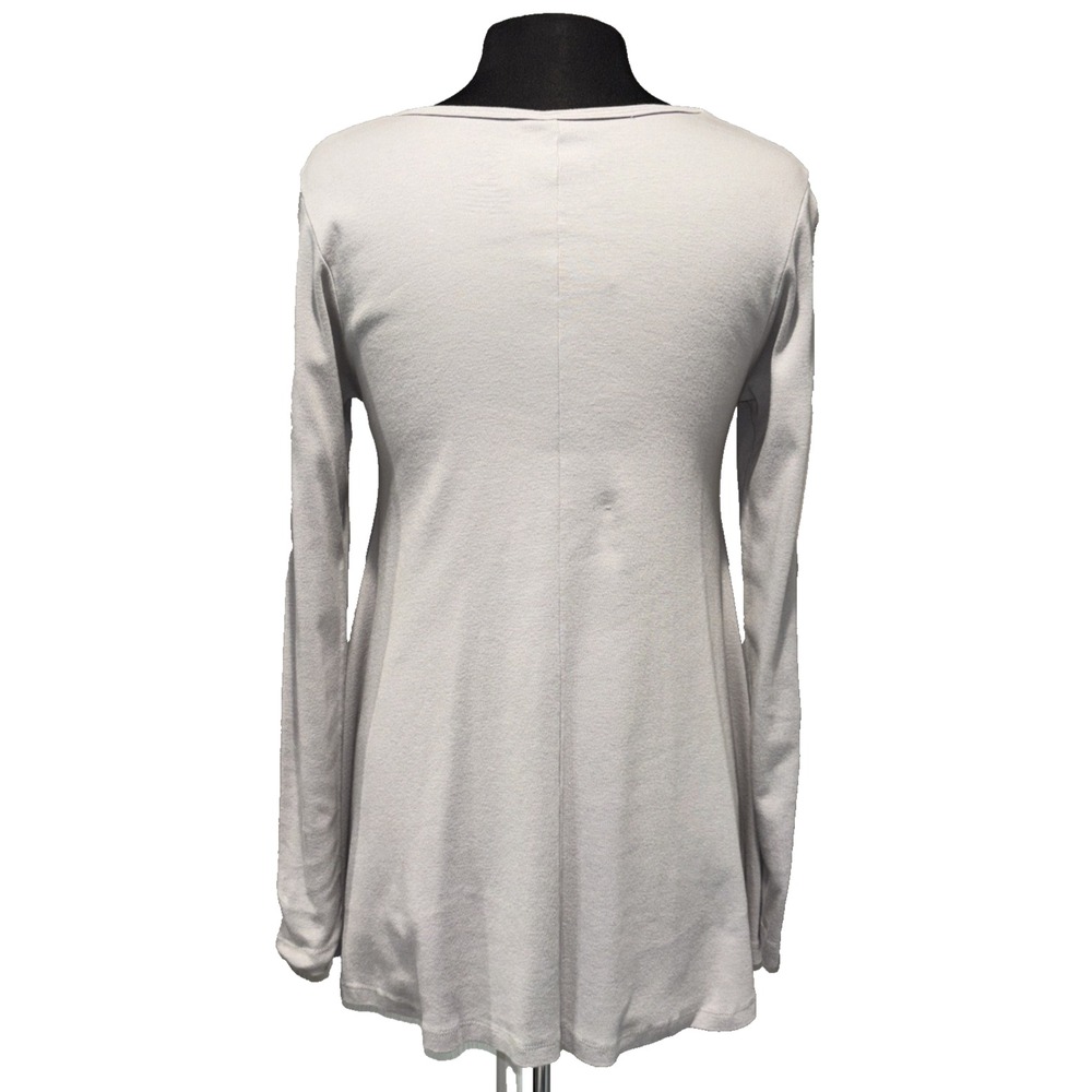 NEW Classic Christmas Kitty Round Neck Long Sleeve Tunic Women's Size M Gray - Picture 2 of 9